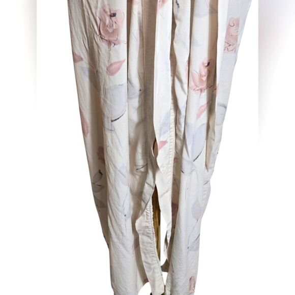 Halston Vintage Silk Floral Print Maxi Robe - Picture 6 of 10